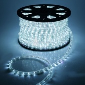 Дюралайт светодиодный LED, белый холодный, 3-х жильный, 13мм, 36LED/м, 220V фото